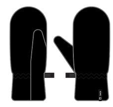 Chaos Yeti Fur Kids Mitten