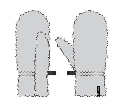 Chaos Yeti Fur Kids Mitten