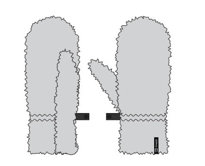 Chaos Yeti Fur Kids Mitten