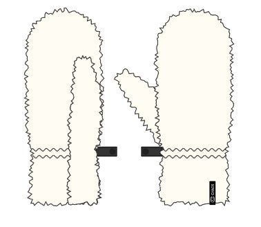 Chaos Yeti Fur Kids Mitten